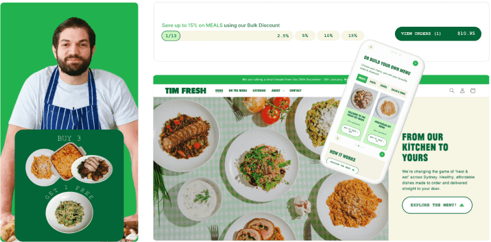 Images of Tim Fresh's website